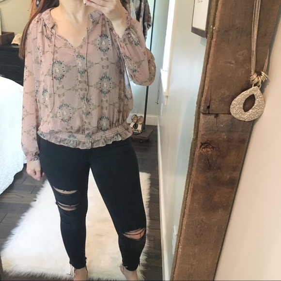 Zara Basic collection xsmall oversized boho blouse - Picture 3 of 5